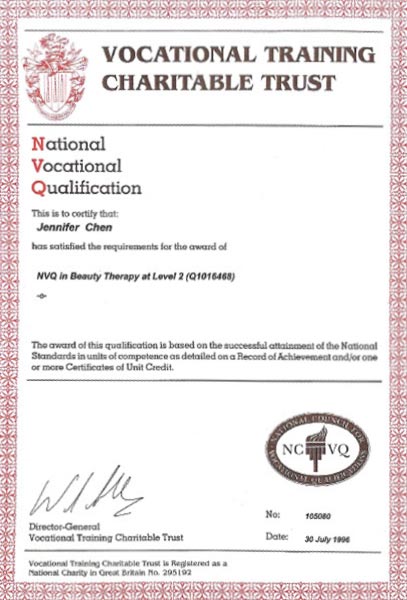 NVQ Certificate
